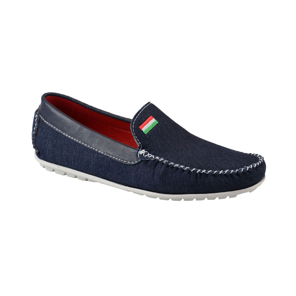 mocassim jeans masculino