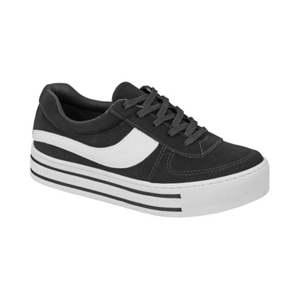 tenis flatform preto via marte