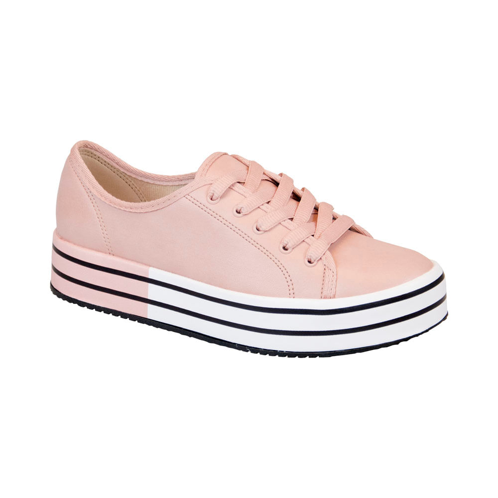 tenis flatform rose