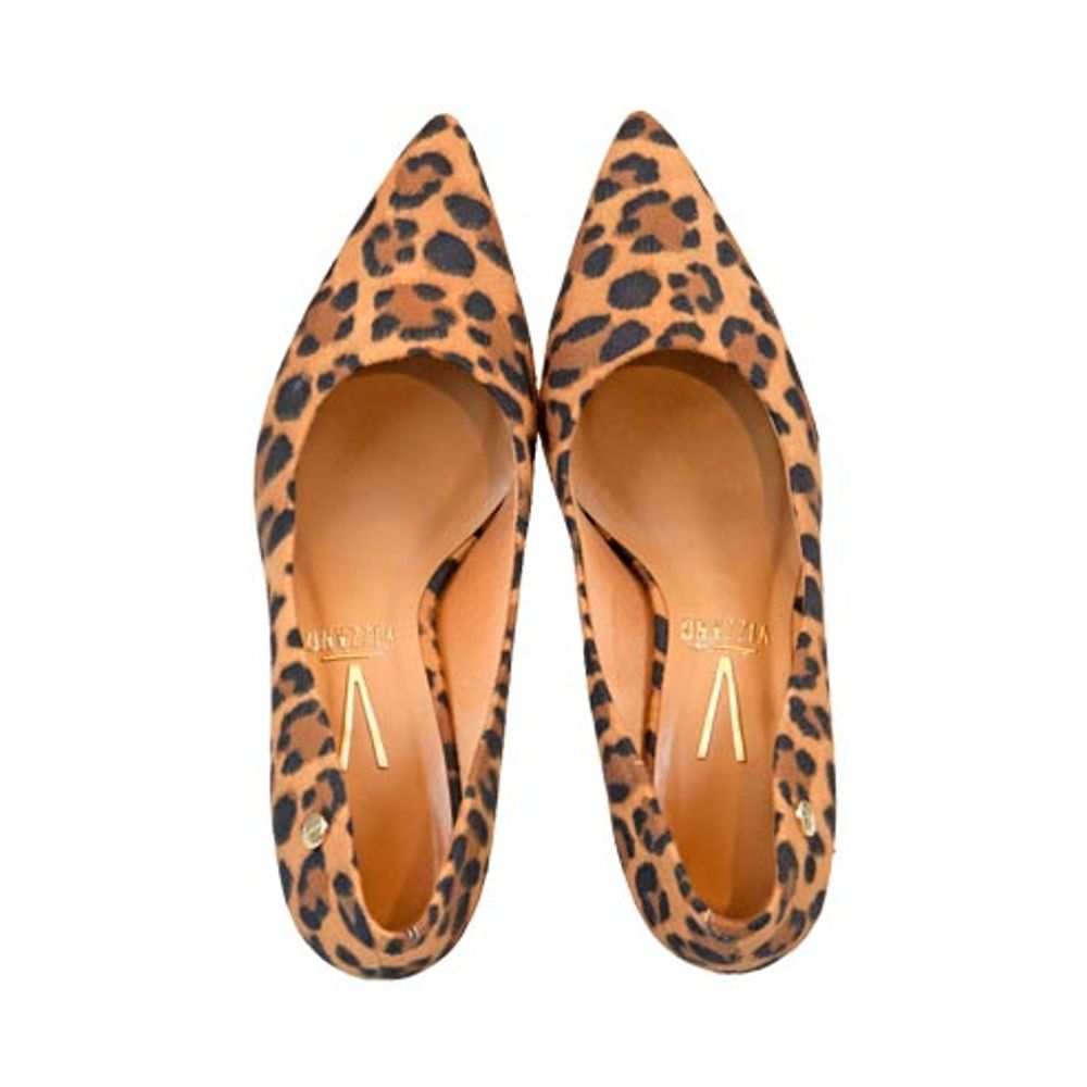 scarpin animal print vizzano