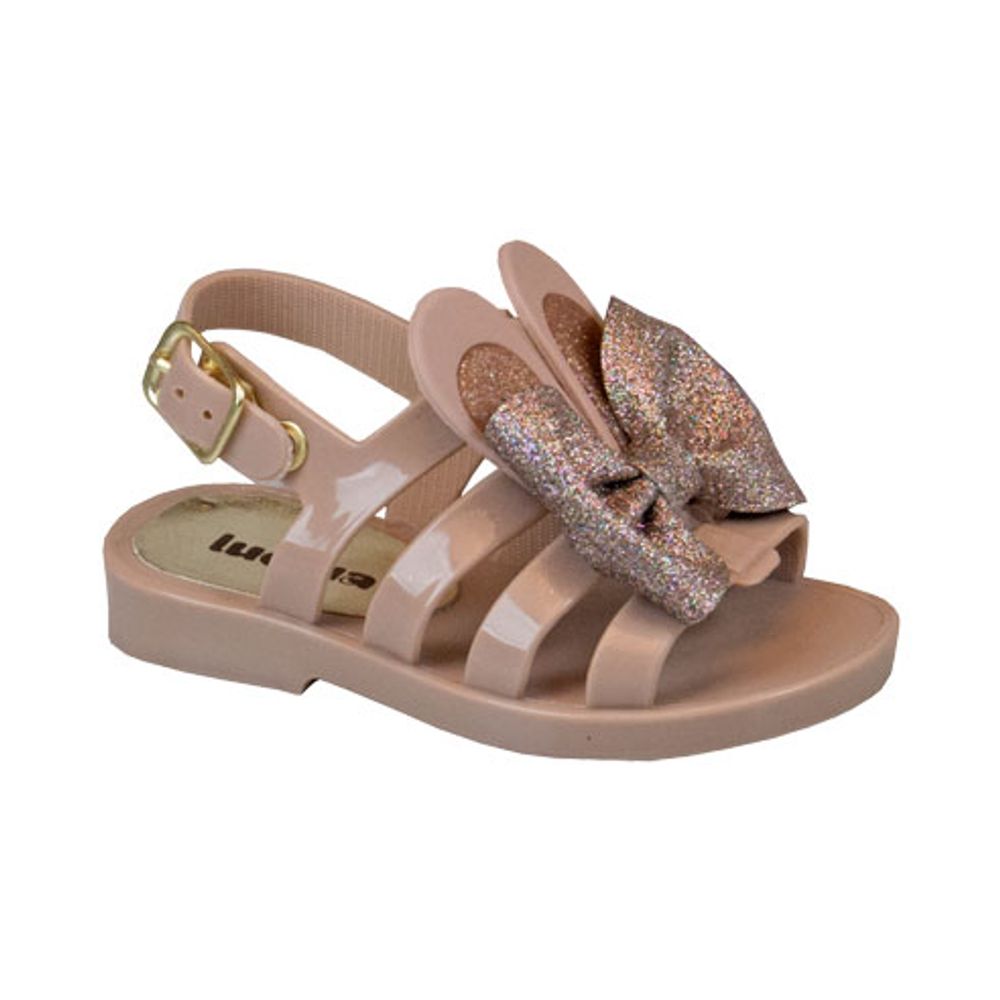 SANDÁLIA INFANTIL FEMININA COM LACINHO LUELUA ROSA 12007 - Sapataria Nova