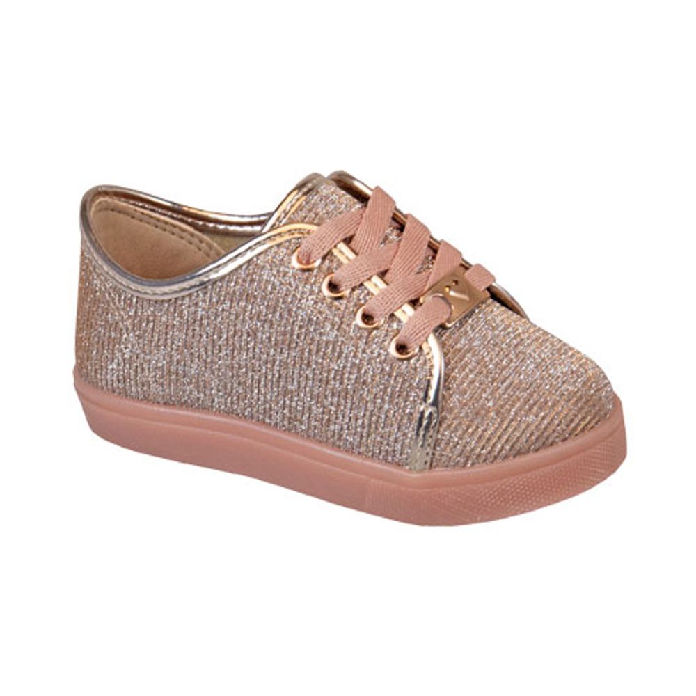 TÊNIS INFANTIL FASHION COM GLITTER MOLEKINHA ROSA 2118500 - Sapataria Nova