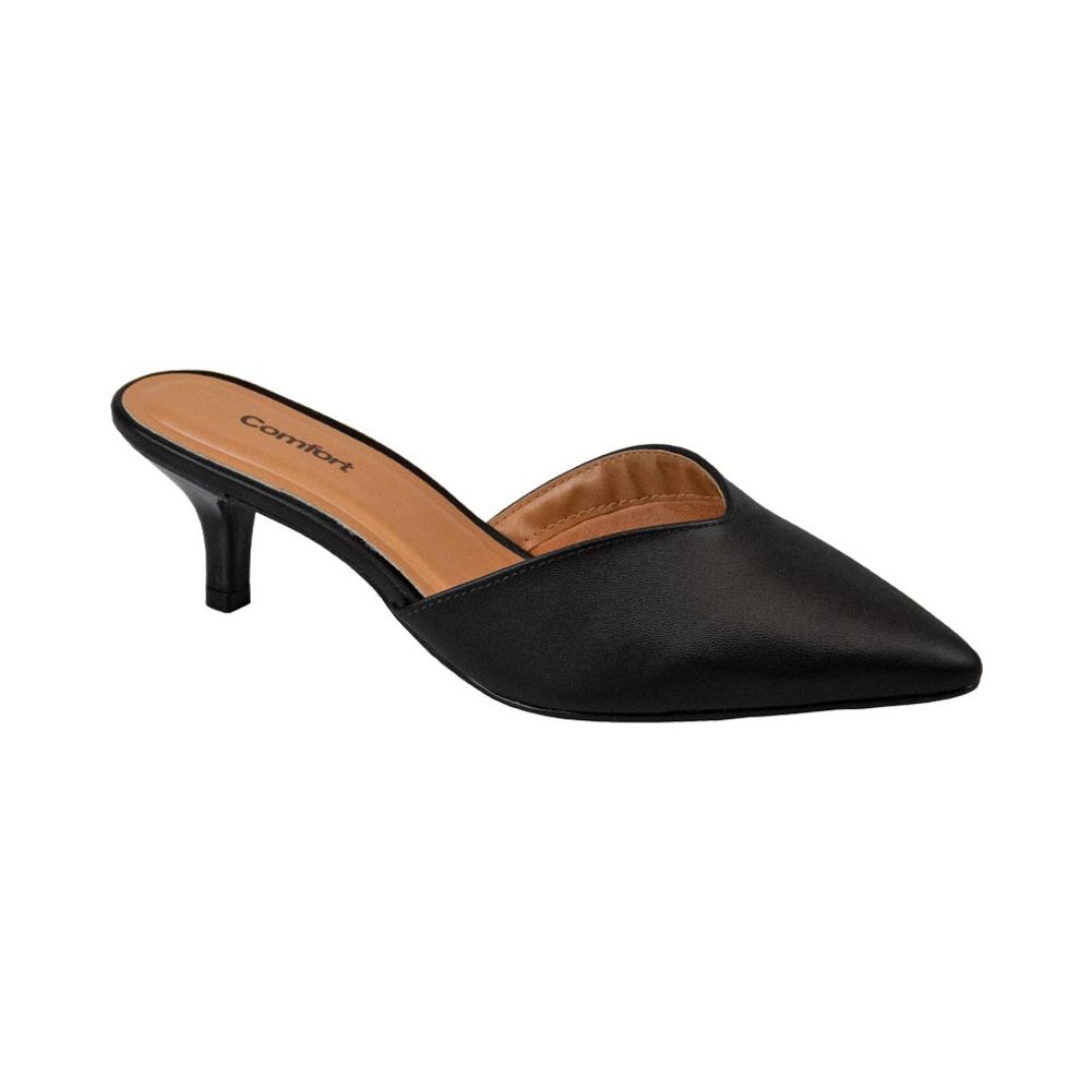 SAPATO MULE PRÁTICO E ELEGANTE COMFORT PRETO 1340104 - Comfort