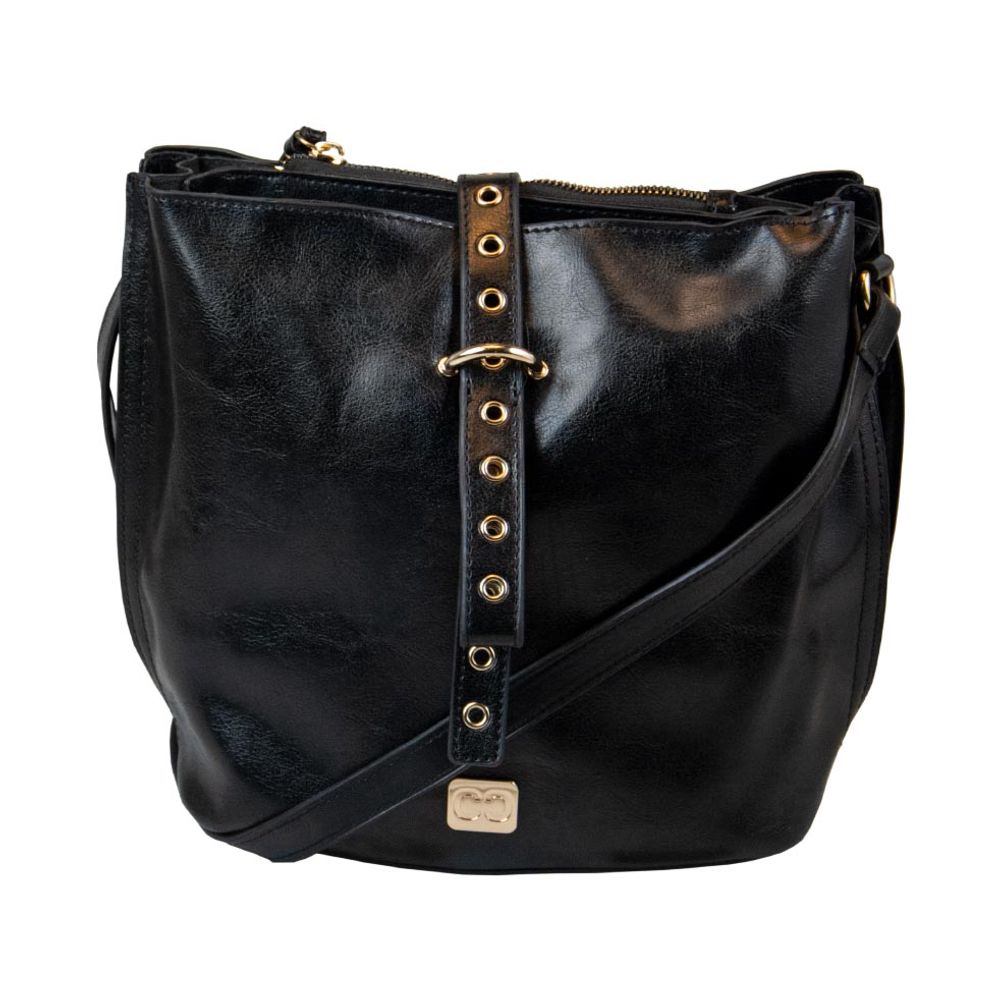 next black leather bolsa