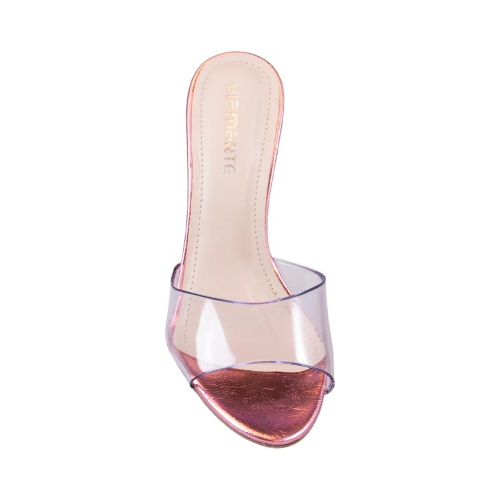 TAMANCO FEMININO EM VINIL TRANSPARENTE VIA MARTE ROSA - Sapataria Nova