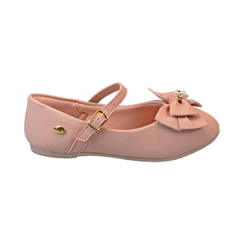 SAPATILHA SOCIAL INFANTIL COM LAÇO KLIN ROSA 152099 - Sapataria Nova