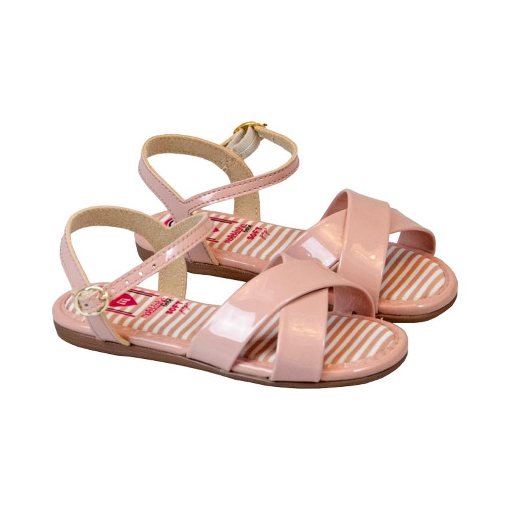 SANDÁLIA INFANTIL MENINA EM VERNIZ MOLEKINHA ROSA - Sapataria Nova