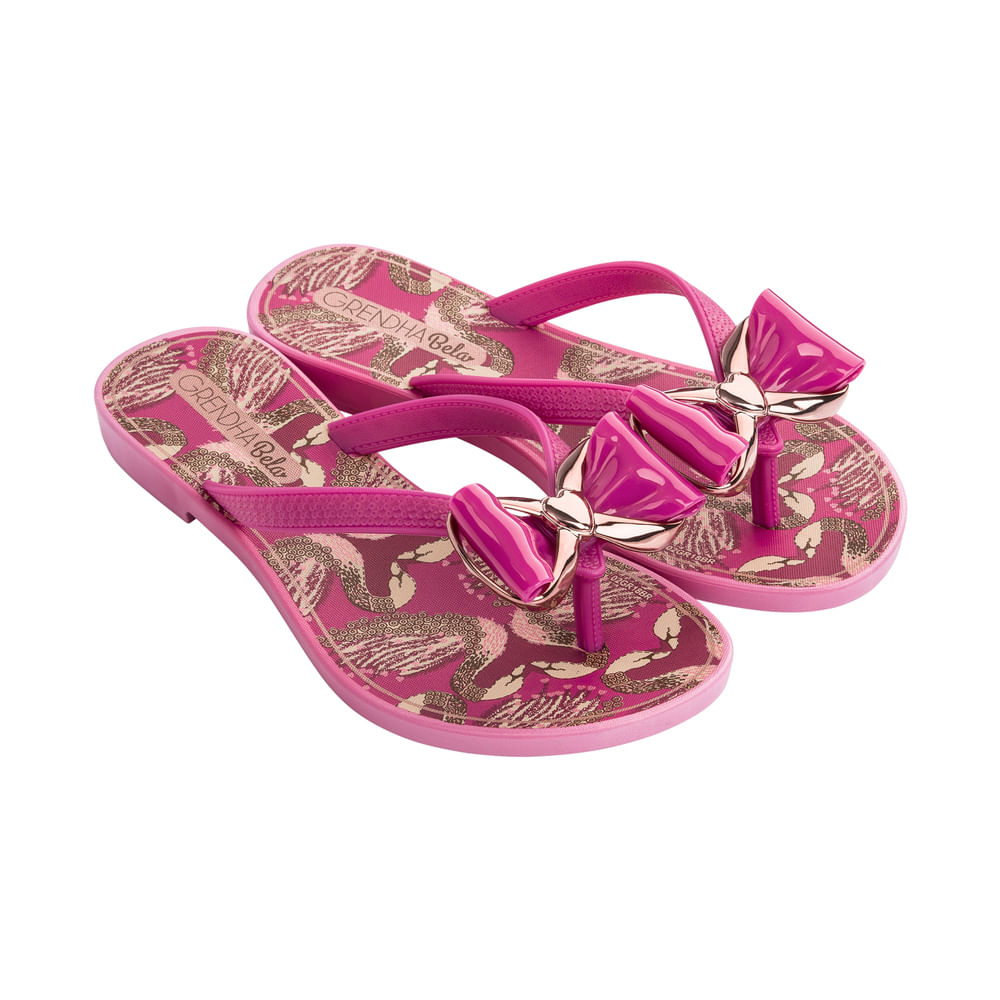 GRENDHA 17572 BELA FEL ROSA PINK/CINZA - Sapataria Nova