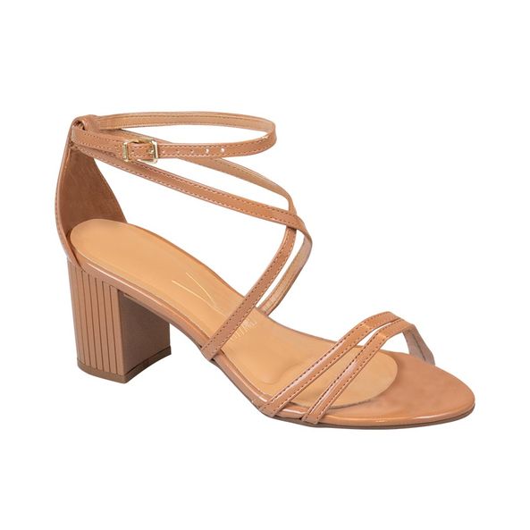 SANDÁLIA SOFISTICADA COM TIRAS VIZZANO NUDE 6375307 - Sapataria Nova