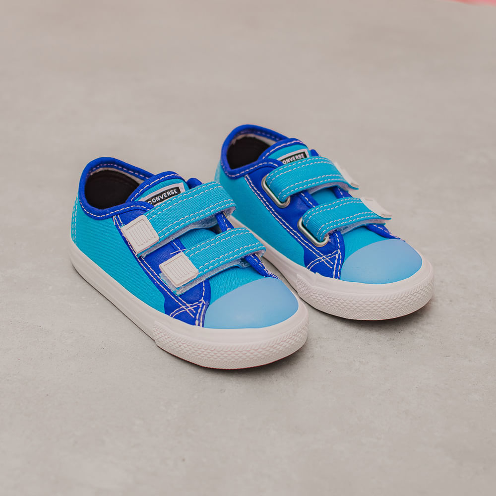 Tênis All Star Infantil Baby com Velcro Azul Celeste - Sapataria Nova