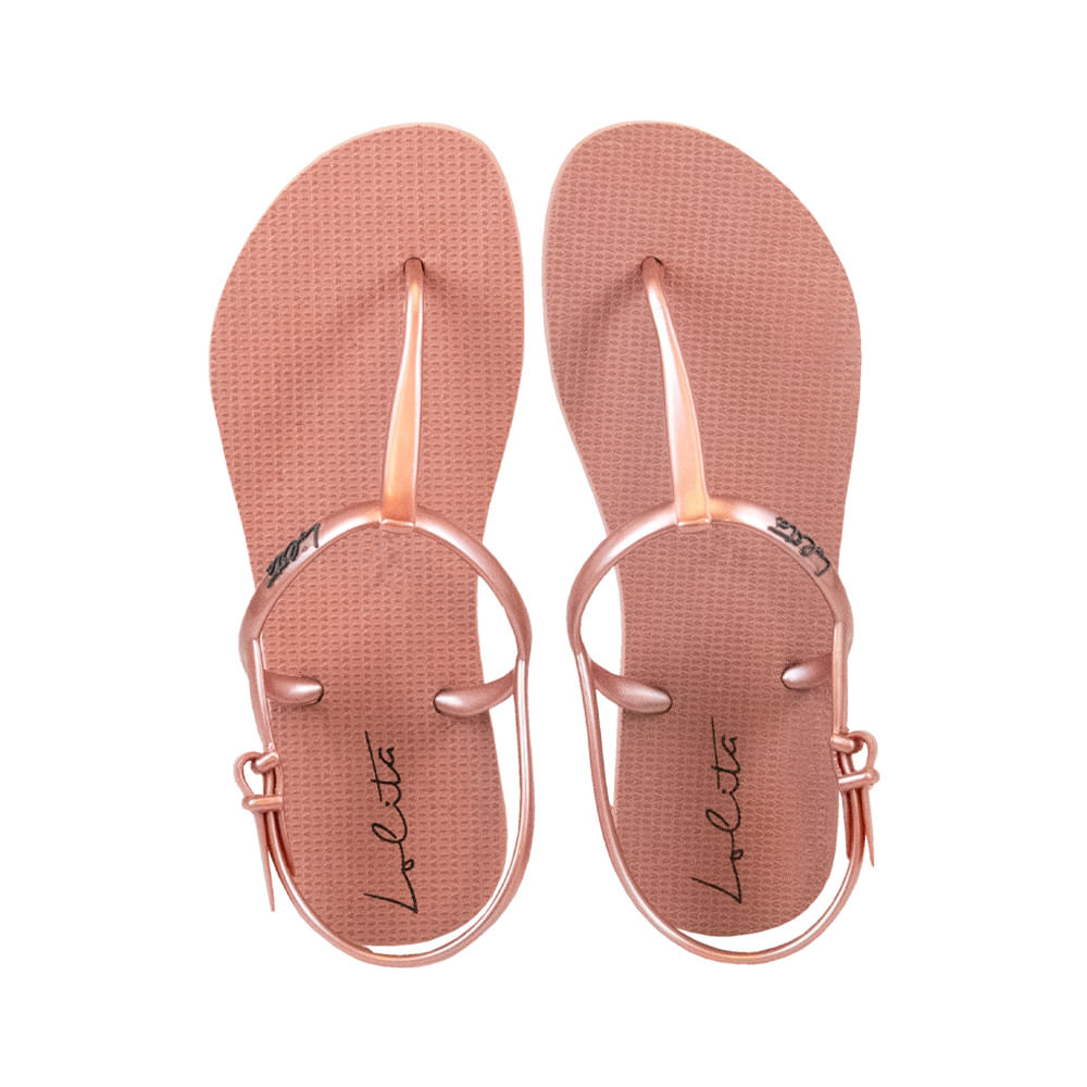 Rasteira Cabedal Simples Feminino Lolita Rosa - Sapataria Nova