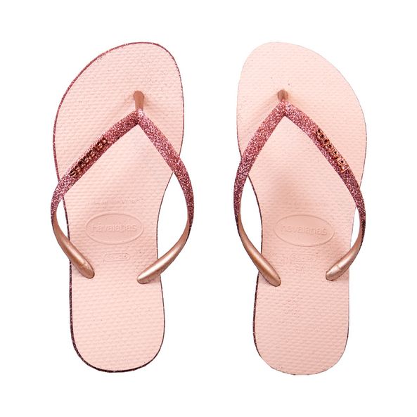 havaianas rosa com brilho