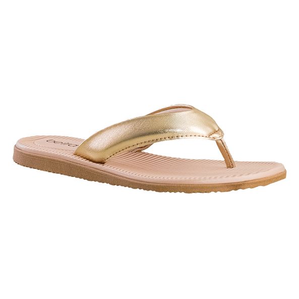 Rasteira Dourado Tira Puffer Entre Dedos Beira Rio Sapataria Nova