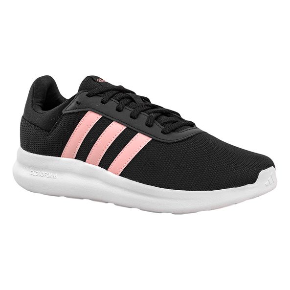 Tênis de Corrida Preto e Rosa Lite Racer Adidas Sapataria Nova