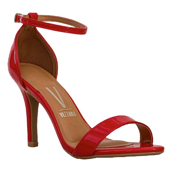 Sandália Vermelho Verniz Salto Alto Vizzano