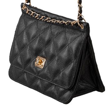 Bolsa-Tiracolo-Matelasse-Compacta-Preta-Tamanho--P----Cor--PRETO-0