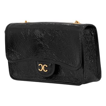 Bolsa-Tiracolo-Estruturada-Alca-Corrente-Preta-Tamanho--M----Cor--PRETO-0