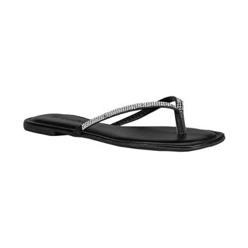 Rasteira-de-Dedo-Strass-Tiras-Finas-Preta-Tamanho--33---Cor--PRETO-0