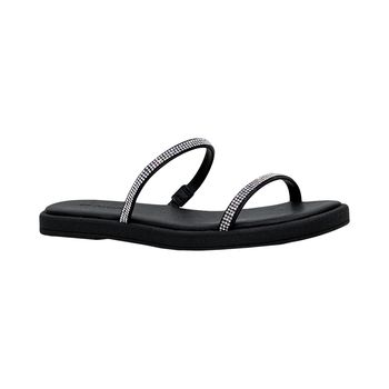 Rasteira-Duas-Tiras-Strass-Preta-Tamanho--33---Cor--PRETO-0
