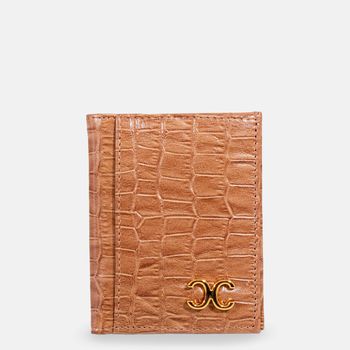 Carteira-Textura-Croco-Flip-Conhaque-Tamanho--P----Cor--CONHAQUE-0