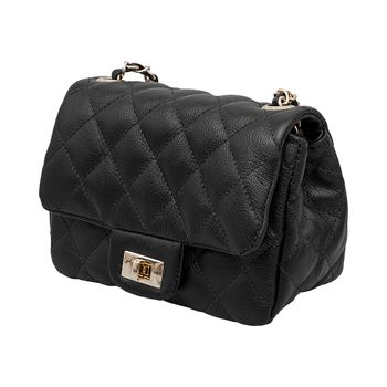 Bolsa-Tiracolo-Matelasse-Fecho-Giratorio-Preta-Tamanho--P----Cor--PRETO-0