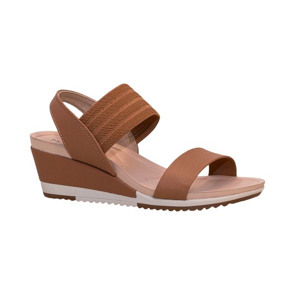 Sandália Camel Salto Anabela Calce Fácil Modare Sapataria Nova - Main Image