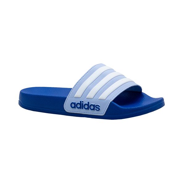 Slide Azul e Branco Kids Adilette Shower Adidas Sapataria Nova