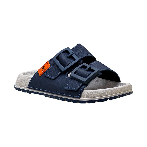 Sandália Birken Marinho Kids Duas Tiras Fivelas Molekinho
