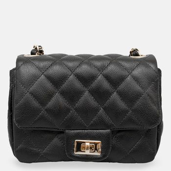 Bolsa-Tiracolo-Matelasse-Fecho-Giratorio-Preta-Tamanho--P----Cor--PRETO-0