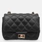 Bolsa-Tiracolo-Matelasse-Fecho-Giratorio-Preta-Tamanho--P----Cor--PRETO-0