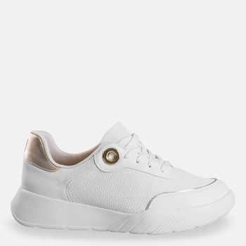Tenis-Casual-Cabedal-Texturizado-Branco-e-Dourado-Tamanho--34---Cor--BRANCO-NEVE-0