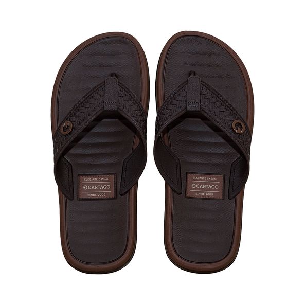 Chinelo de Dedo Marrom Elegante Casual Cartago