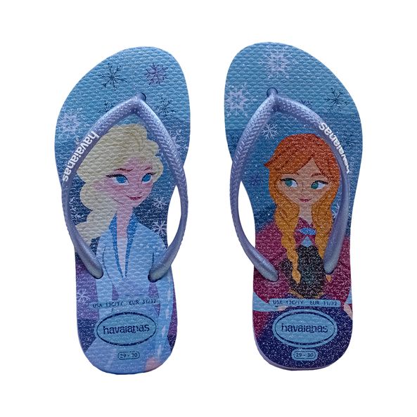 Chinelo de Dedo Lilás Kids Slim Princesas Havaianas Sapataria Nova