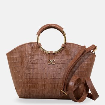 Bolsa-Tote-Alca-Circular-Conhaque-Tamanho--P----Cor--CONHAQUE-0